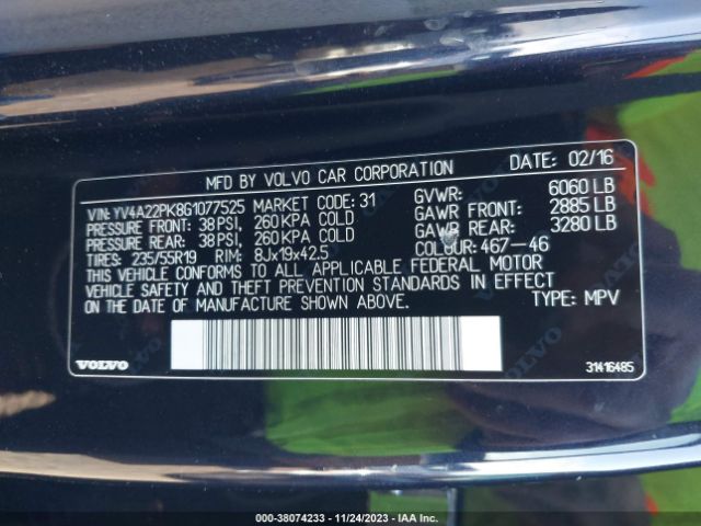 YV4A22PK8G1077525 Volvo Xc90 T6 Momentum