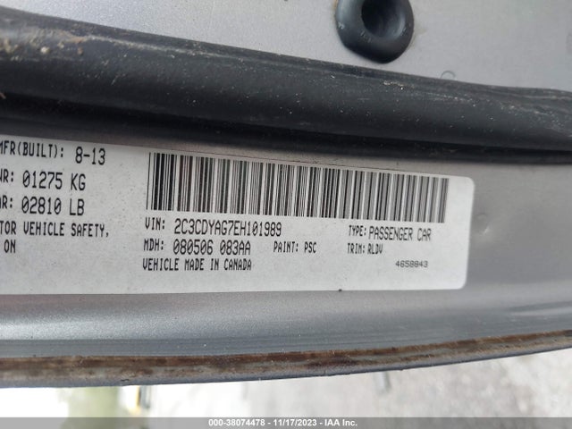 Dodge Challenger Sxt 2014 2C3CDYAG7EH101989 Image 9