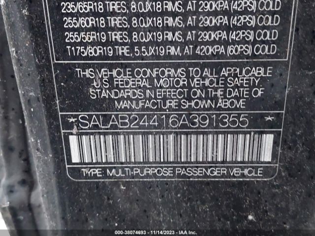 2006 LAND ROVER LR3 SALAB24416A391355 Photo 8