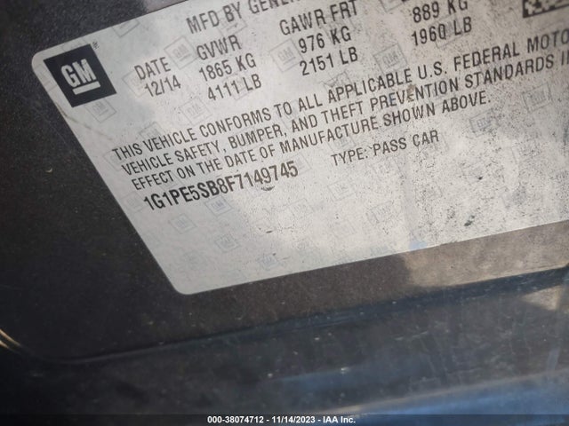 Chevrolet Cruze 2lt Auto 2015 1G1PE5SB8F7149745 Image 9