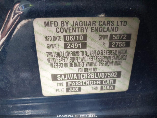 2011 JAGUAR XJ SAJWA1CB2BLV07592 Photo 8