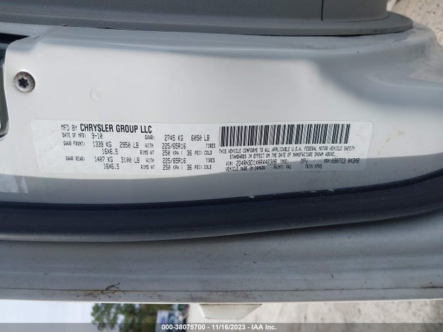 2010 DODGE GRAND CARAVAN HERO VIN: 2D4RN3D1XAR446308