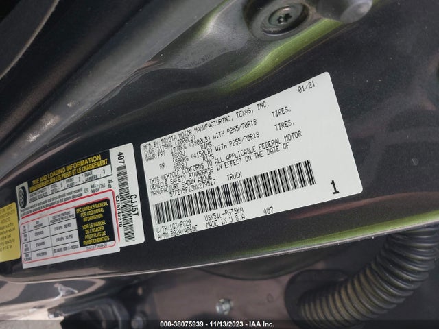 Toyota Tundra Sr5 2021 5TFEY5F13MX279517 Image 9