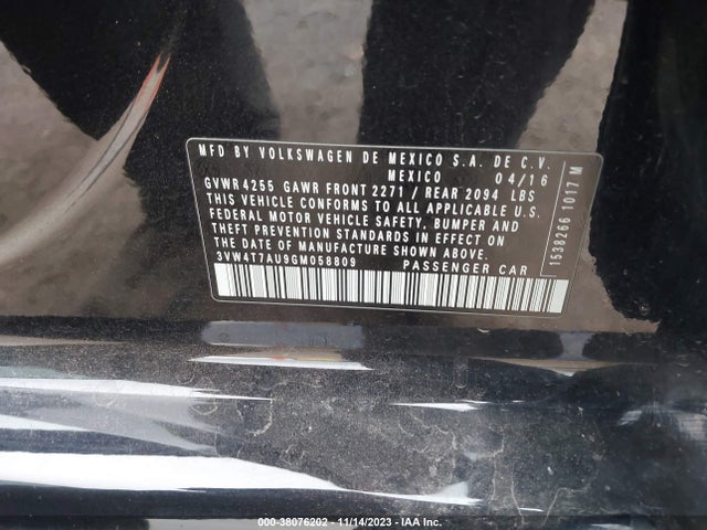 3VW4T7AU9GM058809 Volkswagen Golf Gti Se 4-door