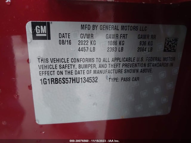 Chevrolet Volt Premier 2017 1G1RB6S57HU134532 Image 9