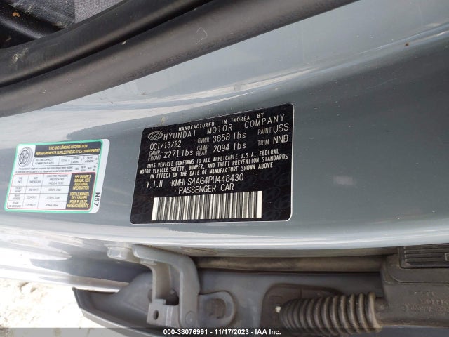 2023 HYUNDAI ELANTRA SEL VIN: KMHLS4AG4PU448430