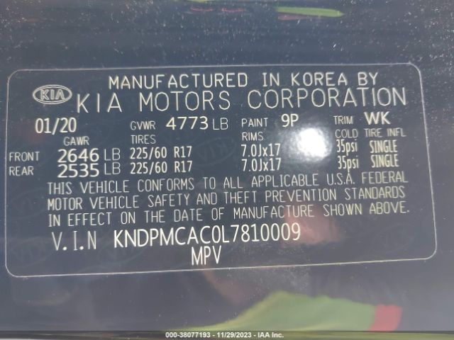 2020 KIA SPORTAGE KNDPMCAC0L7810009 Photo 8