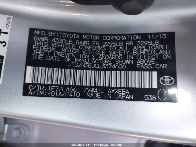 Toyota Prius V Five 2014 JTDZN3EU0E3324626 Image 9