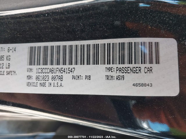 Chrysler 200 Limited 2015 1C3CCCAB1FN541547 Image 9