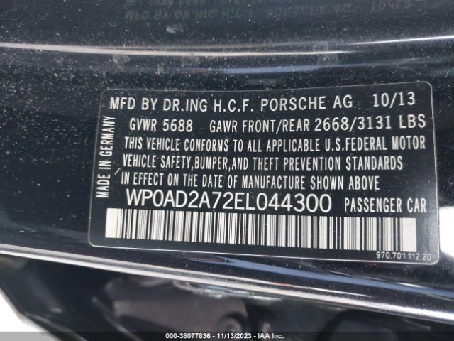 WP0AD2A72EL044300 Porsche Panamera E-hybrid S