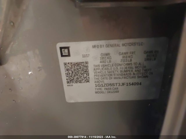Chevrolet MALIBU LT 2018 1G1ZD5ST3JF154094 Image 9