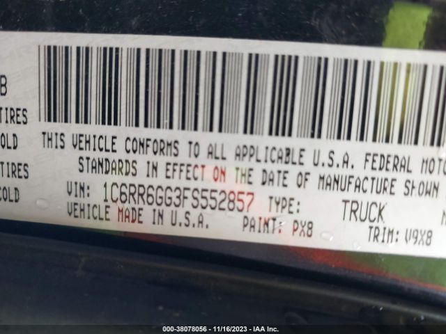 1C6RR6GG3FS552857 RAM 1500 Slt