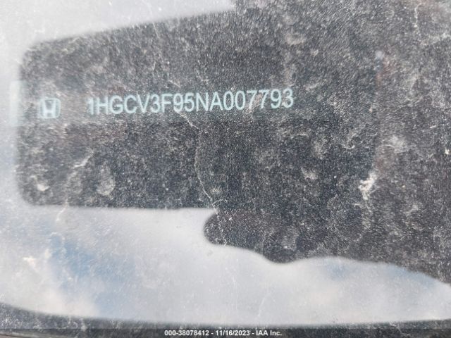 1HGCV3F95NA007793 Honda Accord Hybrid Touring