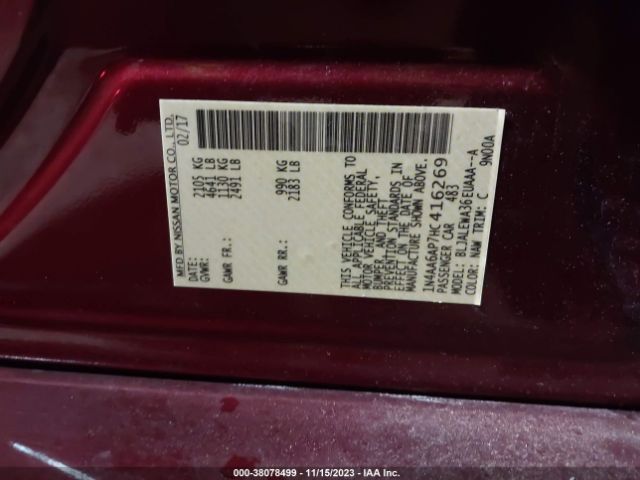 1N4AA6AP7HC416269 Nissan Maxima 3.5 Sl