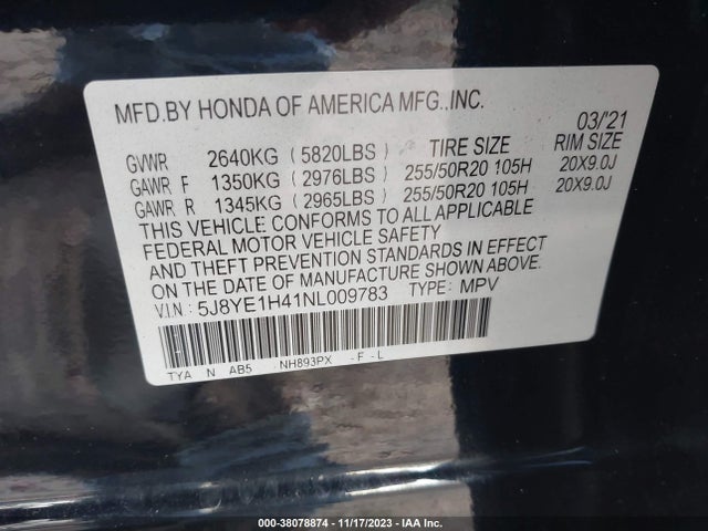 Acura Mdx Technology Package 2022 5J8YE1H41NL009783 Image 9
