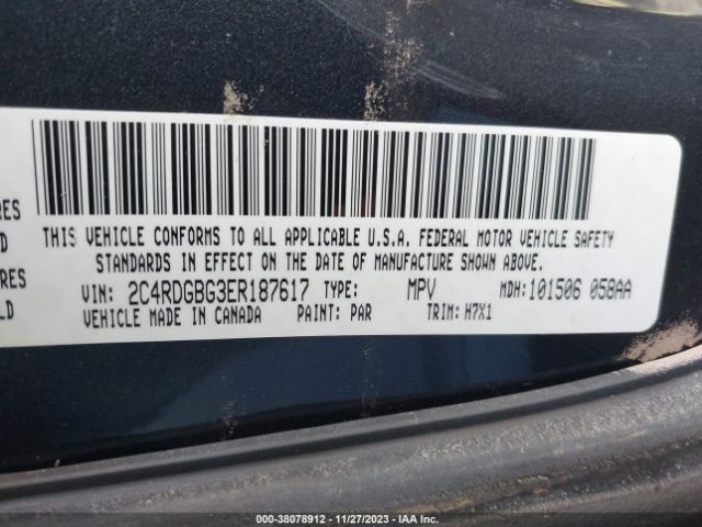 2C4RDGBG3ER187617 Dodge Grand Caravan American Value Pkg