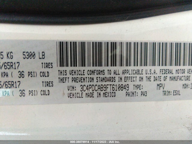 Dodge JOURNEY SE 2015 3C4PDCAB9FT610849 Image 9