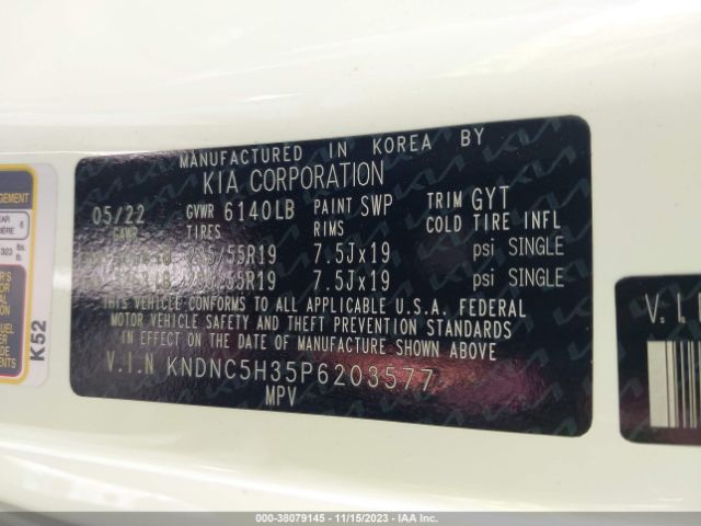 KNDNC5H35P6203577 KIA Carnival Mpv Ex