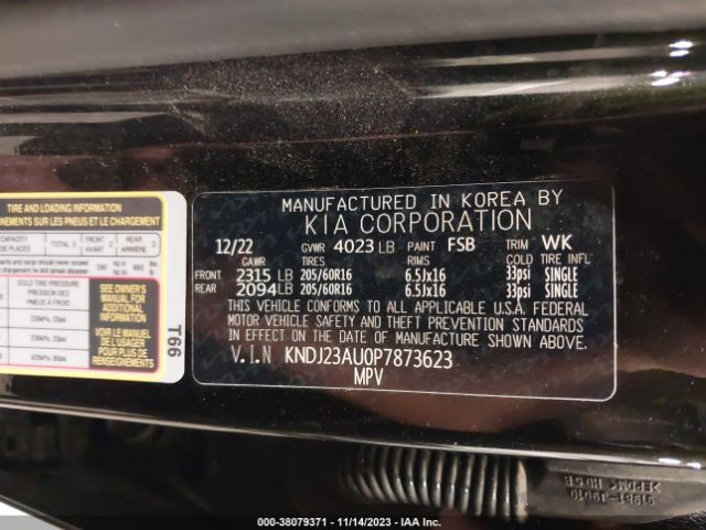 KNDJ23AU0P7873623 KIA SOUL LX