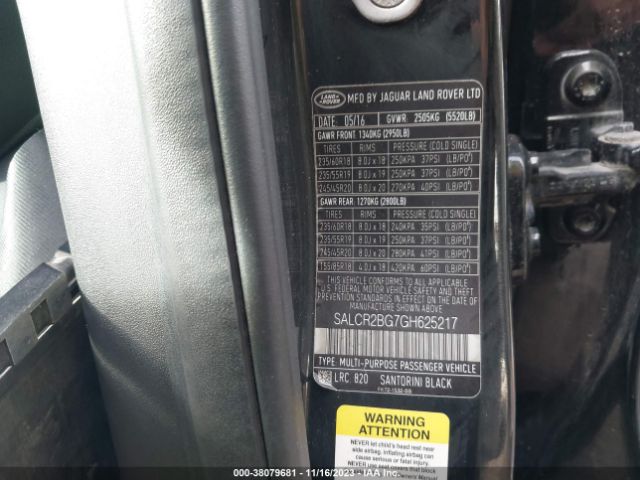 SALCR2BG7GH625217 Land Rover Discovery Sport Hse