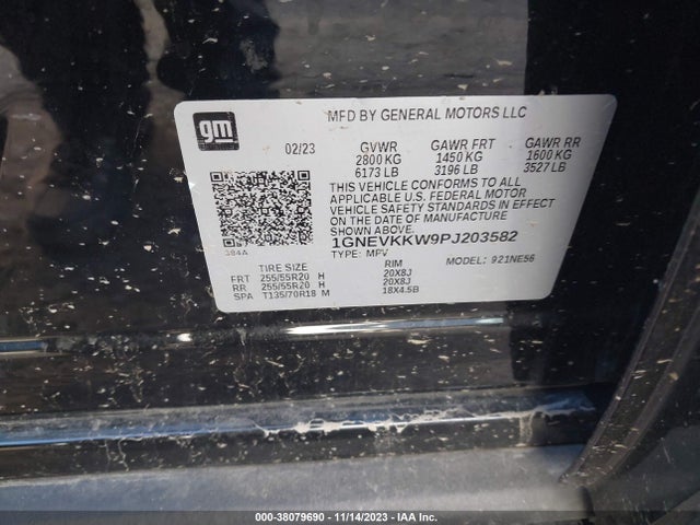 Chevrolet Traverse Premier 2023 1GNEVKKW9PJ203582 Image 9