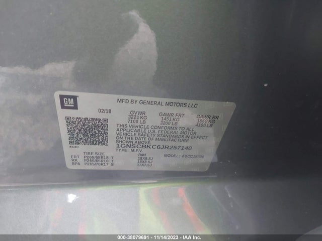 Chevrolet Tahoe Lt 2018 1GNSCBKC6JR257140 Image 9