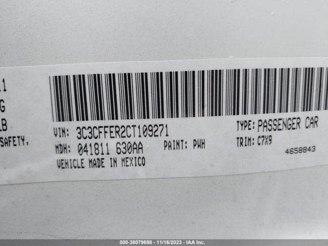 2012 FIAT 500C 3C3CFFER2CT109271 Photo 8