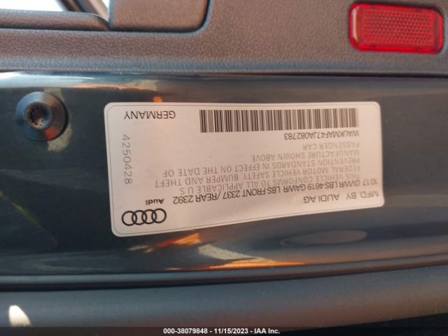 WAUKMAF47JA082783 Audi A4 2.0t Tech Ultra Premium/2.0t Ultra Premium