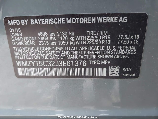 2018 MINI COUNTRYMAN WMZYT5C32J3E61376 Photo 8