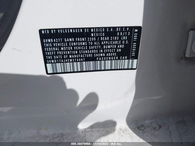 3VWD17AJ4EM374997 Volkswagen Jetta 1.8t Se