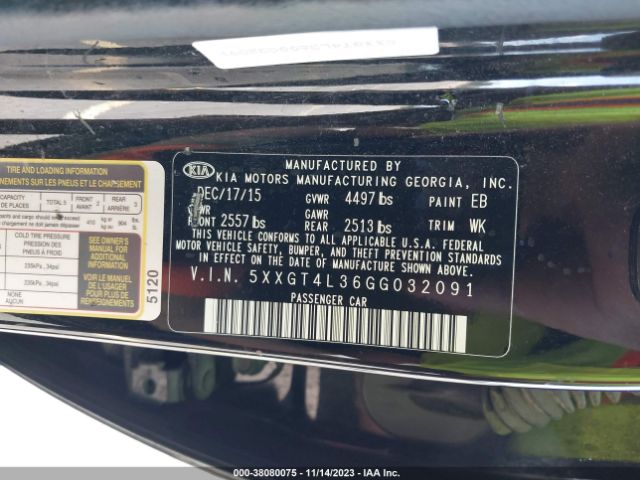 5XXGT4L36GG032091 KIA Optima Lx