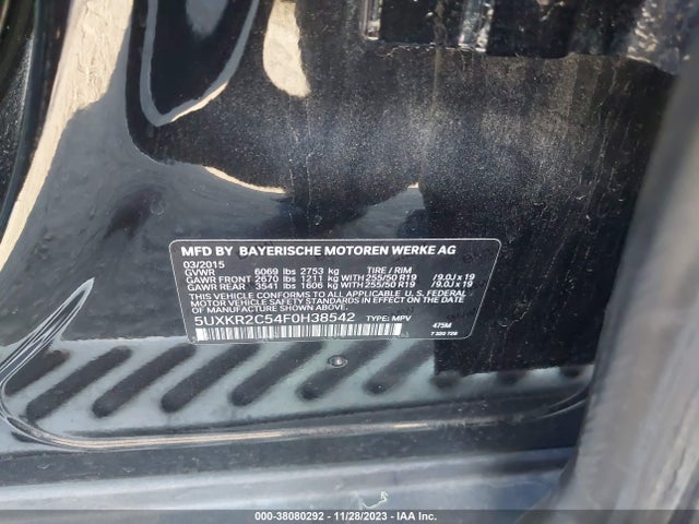BMW X5 Sdrive35i 2015 5UXKR2C54F0H38542 Image 9