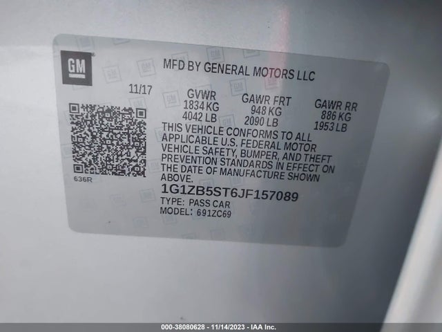 Chevrolet Malibu 1ls 2018 1G1ZB5ST6JF157089 Image 9