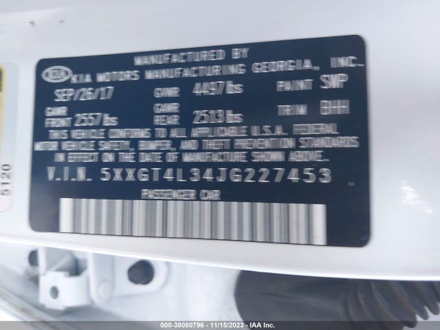 KIA Optima Lx 2018 5XXGT4L34JG227453 Image 9
