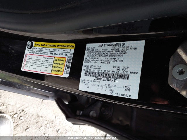 2015 FORD FUSION HYBRID SE VIN: 3FA6P0LU1FR180463