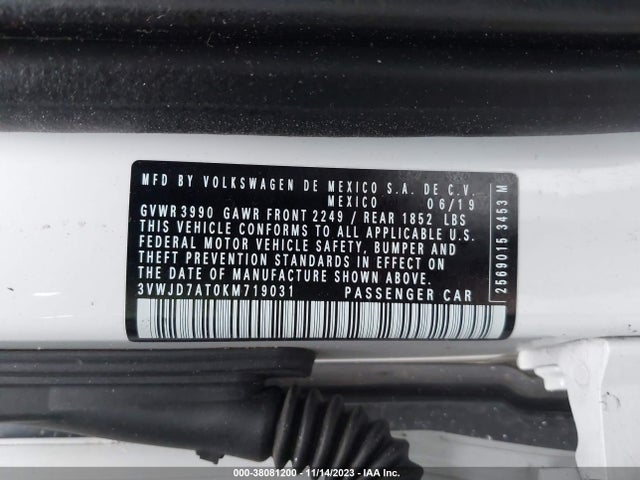 3VWJD7AT0KM719031 Volkswagen Beetle 2.0t Se