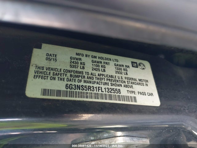 Chevrolet Caprice Police Patrol Police 2015 6G3NS5R31FL132558 Image 9