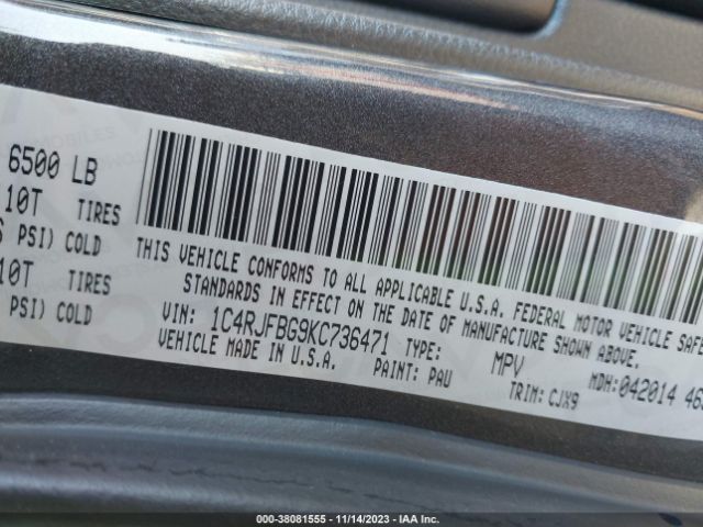 1C4RJFBG9KC736471 Jeep Grand Cherokee Limited 4x4