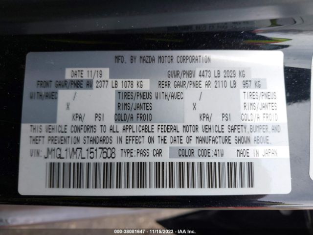 2020 MAZDA MAZDA6 JM1GL1VM7L1517608 Photo 8