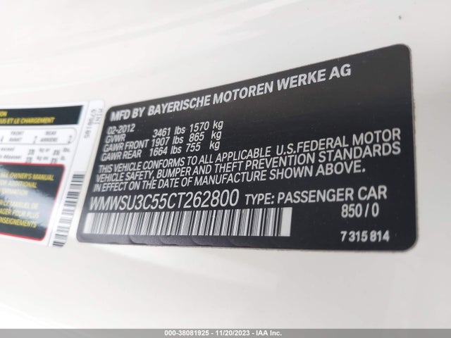 2012 MINI COOPER WMWSU3C55CT262800 Photo 8