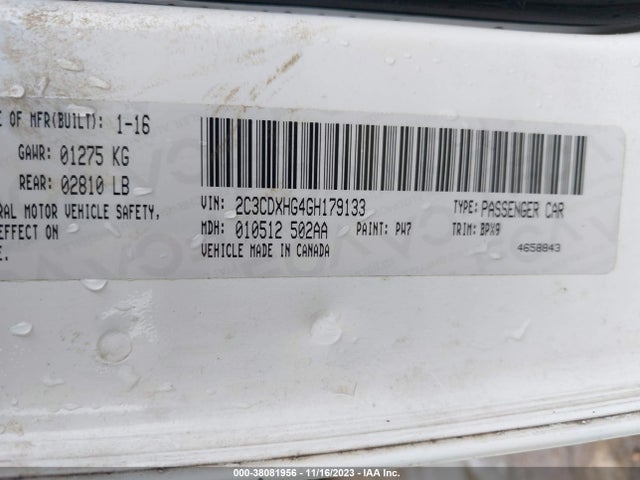 Dodge Charger Sxt 2016 2C3CDXHG4GH179133 Image 9