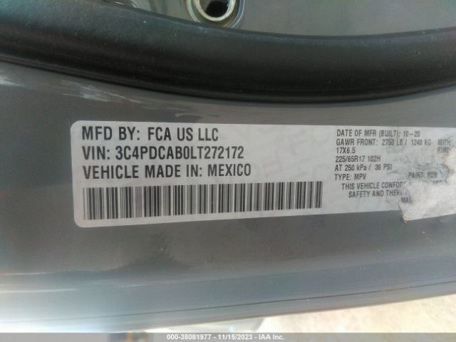 3C4PDCAB0LT272172 Dodge Journey Se Value