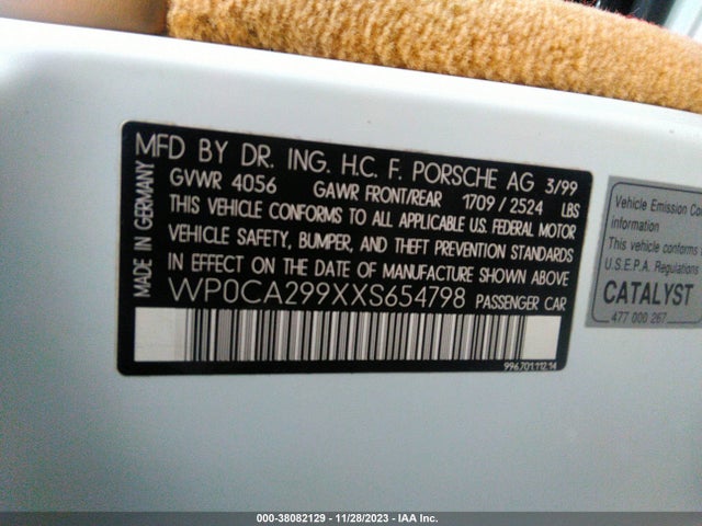 1999 PORSCHE 911 WP0CA299XXS654798 Photo 8