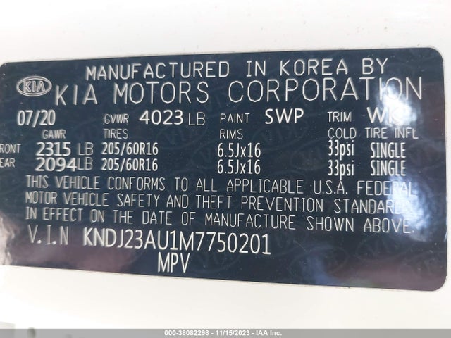 KIA SOUL S 2021 KNDJ23AU1M7750201 Image 9