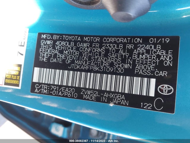 Toyota Prius Prime Premium 2019 JTDKARFP8K3109130 Image 9