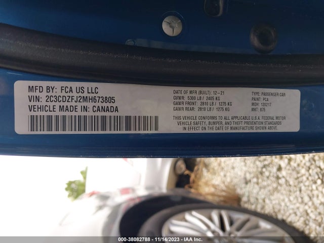 Dodge Challenger R/t Scat Pack 2021 2C3CDZFJ2MH673805 Image 9
