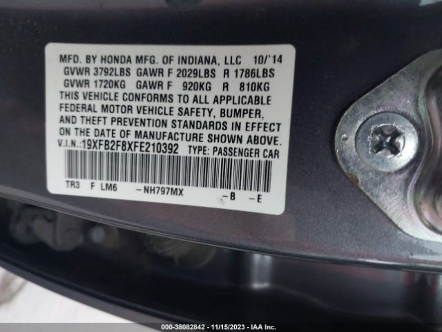 19XFB2F8XFE210392 Honda Civic Sedan Ex