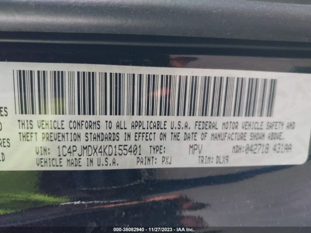 1C4PJMDX4KD155401 Jeep Cherokee Limited 4x4