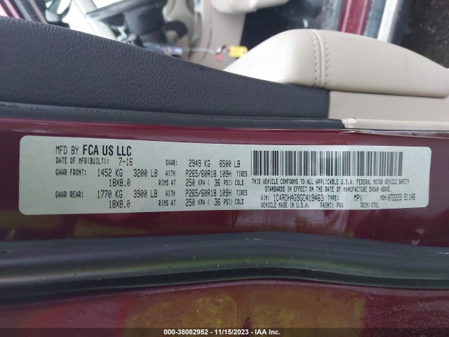 Dodge Durango Sxt 2016 1C4RDHAG9GC419463 Image 9