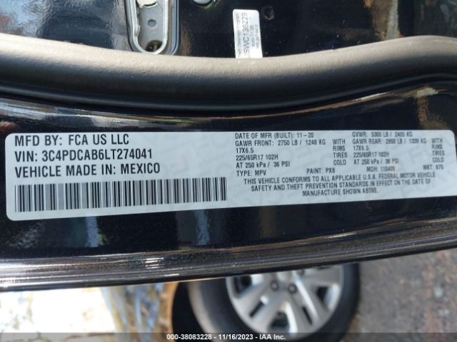3C4PDCAB6LT274041 Dodge Journey Se Value